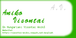 aniko visontai business card
